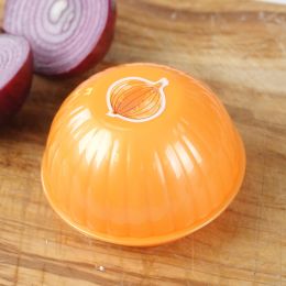 2pc Onion Plastic Storage Box; Onion Shaped Food Saver Storage Container; 450ml/15.8oz