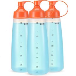 3pcs; Condiment Squeeze Bottles; Plastic Condiment Squeeze Bottles With Squeeze Top; Sauce Squeeze Bottles For Sauces; Kitchen Supplies