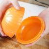 2pc Onion Plastic Storage Box; Onion Shaped Food Saver Storage Container; 450ml/15.8oz