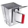 YSSOA Charcoal Chimney Starter Foldable; Collapsible; Silver